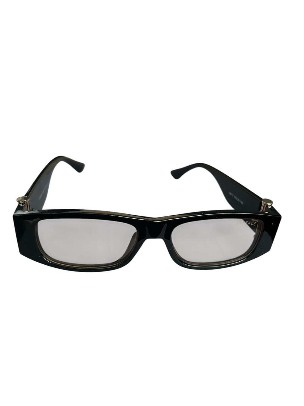 Black Sunglasses with Gold Medallion Accent - Picture 10 of 15